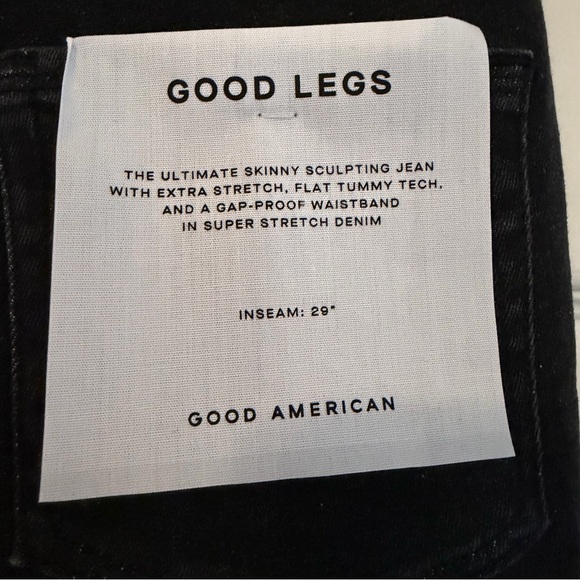 Good American Good Legs Skinny Jeans black 184 - Picture 3 of 11